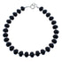 Native American Onyx Genuine Sterling Silver Bead Bracelet JX123371